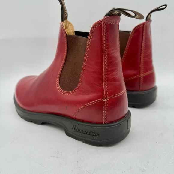 Blundstone Classic Red/Shiraz Leather Pull-On Chelsea Boots Women's Size 10.5 - Picture 6 of 9